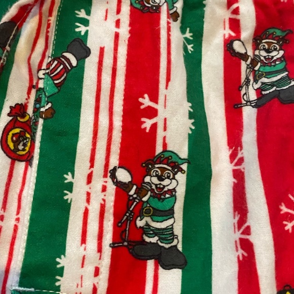 NWT Buc-EE's Christmas Beaver Drawstring Flannel Sleep Lounge Shorts XXL - Picture 4 of 9